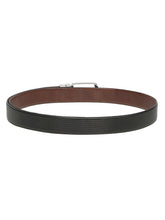 Load image into Gallery viewer, Men's Classic Texture Finish Black & Brown Leather Reversiable Belt