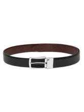Load image into Gallery viewer, Men's Texture Finish Black & Brown Leather Reversiable Belt