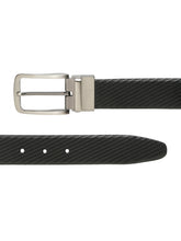 Load image into Gallery viewer, Men's Diagonal Texture Black & Brown Reversiable Belt