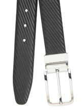 Load image into Gallery viewer, Men's Diagonal Texture Black & Brown Reversiable Belt