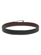 Load image into Gallery viewer, Men's Diagonal Texture Black & Brown Reversiable Belt