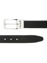 Load image into Gallery viewer, Men's Diagonal Texture Black & Brown Reversiable Belt