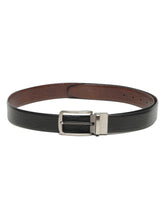 Load image into Gallery viewer, Men's Texture Finish Black & Brown Leather Reversiable Belt