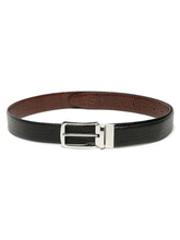 Load image into Gallery viewer, Men's Texture Finish Black & Brown Leather Reversiable Belt