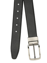 Load image into Gallery viewer, Men's Classic Texture Finish Black & Brown Leather Reversiable Belt