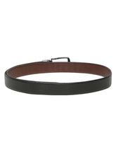 Load image into Gallery viewer, Men's Classic Texture Finish Black & Brown Leather Reversiable Belt