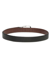 Load image into Gallery viewer, Men's Classic Texture Finish Black & Brown Leather Reversiable Belt