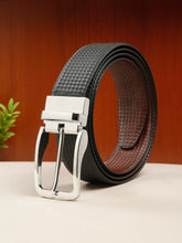Load image into Gallery viewer, Men's Classic Texture Finish Black & Brown Leather Reversiable Belt