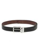Load image into Gallery viewer, Men's Classic Texture Finish Black & Brown Leather Reversiable Belt