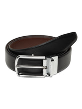 Load image into Gallery viewer, Men's Black & Brown Solid Reversible Leather Belt