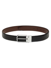 Load image into Gallery viewer, Men's Black & Brown Solid Reversible Leather Belt