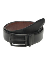 Load image into Gallery viewer, Men's Classic Texture Finish Black & Brown Leather Reversiable Belt