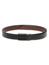 Load image into Gallery viewer, Men's Classic Texture Finish Black & Brown Leather Reversiable Belt