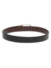 Load image into Gallery viewer, Men's Classic Texture Finish Black & Brown Leather Reversiable Belt