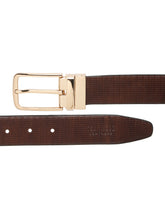 Load image into Gallery viewer, Men's Classic Texture Finish Black & Brown Leather Reversiable Belt