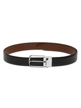 Load image into Gallery viewer, Men's Black & Brown Texture and patterned Reversible Leather Belt