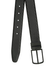 Load image into Gallery viewer, Men's Diagonal Texture Black & Brown Reversiable Belt