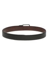 Load image into Gallery viewer, Men's Diagonal Texture Black & Brown Reversiable Belt