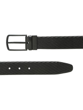 Load image into Gallery viewer, Men's Diagonal Texture Black & Brown Reversiable Belt