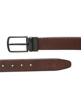 Load image into Gallery viewer, Men's Diagonal Texture Black & Brown Reversiable Belt