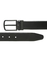Load image into Gallery viewer, Men's Texture Black & Brown Leather Reversiable Belt