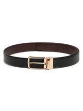 Load image into Gallery viewer, Men's Texture Black & Brown Leather Reversiable Belt