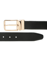 Load image into Gallery viewer, Men's Texture Black & Brown Leather Reversiable Belt