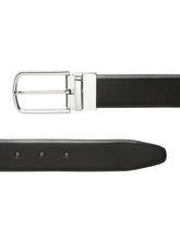 Load image into Gallery viewer, Men's Black & Tan Solid Reversible Leather Belt