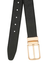 Load image into Gallery viewer, Men's Texture Finish Black & Brown Leather Reversiable Belt