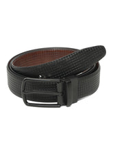 Load image into Gallery viewer, Men's Classic Texture Finish Black & Brown Leather Reversiable Belt