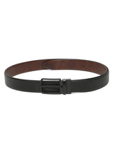 Load image into Gallery viewer, Men's Classic Texture Finish Black & Brown Leather Reversiable Belt