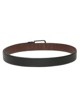 Load image into Gallery viewer, Men's Classic Texture Finish Black & Brown Leather Reversiable Belt