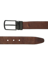 Load image into Gallery viewer, Men's Classic Texture Finish Black & Brown Leather Reversiable Belt