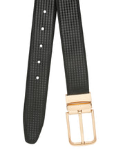 Load image into Gallery viewer, Men's Classic Texture Finish Black & Brown Leather Reversiable Belt