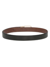 Load image into Gallery viewer, Men's Classic Texture Finish Black & Brown Leather Reversiable Belt