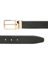 Load image into Gallery viewer, Men's Classic Texture Finish Black & Brown Leather Reversiable Belt