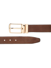 Load image into Gallery viewer, Men's Classic Texture Finish Black & Brown Leather Reversiable Belt
