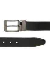Load image into Gallery viewer, Men's Texture Formal Reversiable Black & Brown Leather Belt