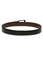 Load image into Gallery viewer, Men's Solid Formal Reversiable Black & Brown Leather Belt