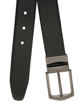 Load image into Gallery viewer, Men's Solid Formal Reversiable Black & Brown Leather Belt