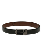 Load image into Gallery viewer, Men's Texture Formal Reversiable Black & Brown Leather Belt