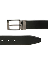Load image into Gallery viewer, Men's Texture Formal Reversiable Black & Brown Leather Belt