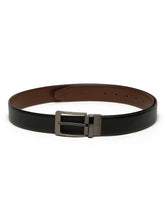 Load image into Gallery viewer, Men's Texture Formal Reversiable Black & Brown Leather Belt