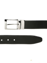 Load image into Gallery viewer, Men's Texture Formal Reversiable Black & Brown Leather Belt