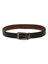 Load image into Gallery viewer, Men's Texture Formal Reversiable Black & Brown Leather Belt