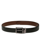 Load image into Gallery viewer, Men's Texture Formal Reversiable Black & Brown Leather Belt