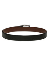 Load image into Gallery viewer, Men's Texture Formal Reversiable Black & Brown Leather Belt