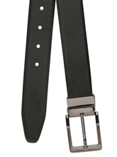 Load image into Gallery viewer, Men's Texture Formal Reversiable Black & Brown Leather Belt