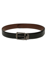 Load image into Gallery viewer, Men's Texture Formal Reversiable Black & Brown Leather Belt