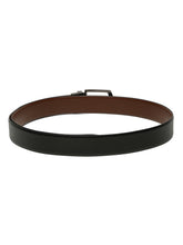 Load image into Gallery viewer, Men's Texture Formal Reversiable Black & Brown Leather Belt